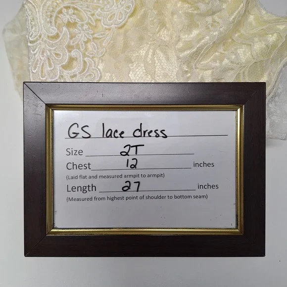 Gunne Sax Jessica McClintock Girls Lace Dress Toddler Formal Party Ivory Vintage